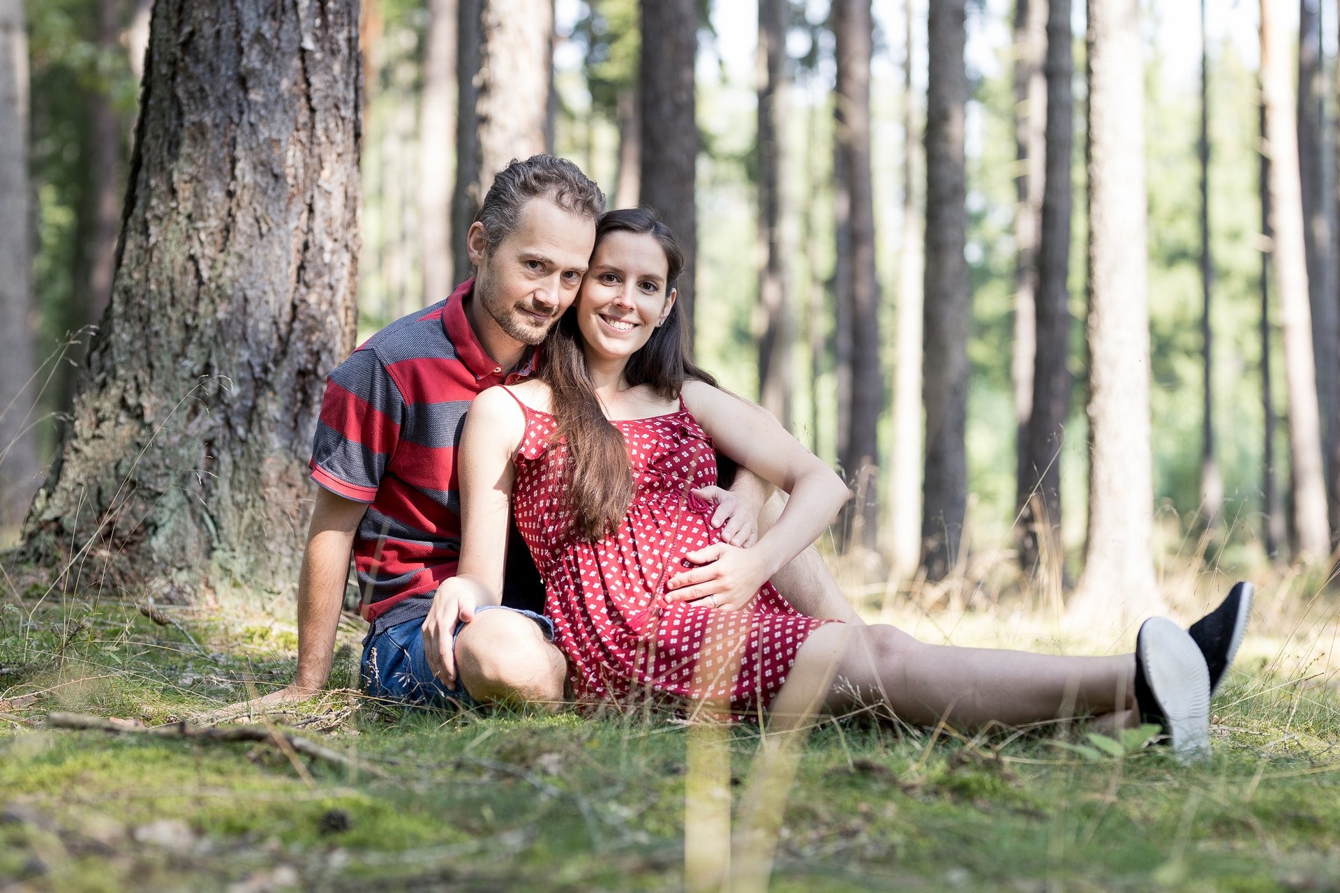 Těhotenské fotografování párů v přírodě
