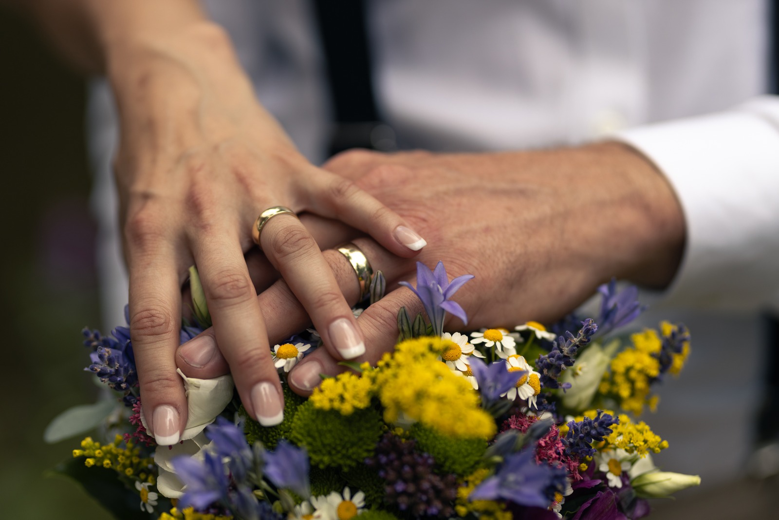 Svatba Nový Knín nedaleko Dobříše - detail snubních prstenů